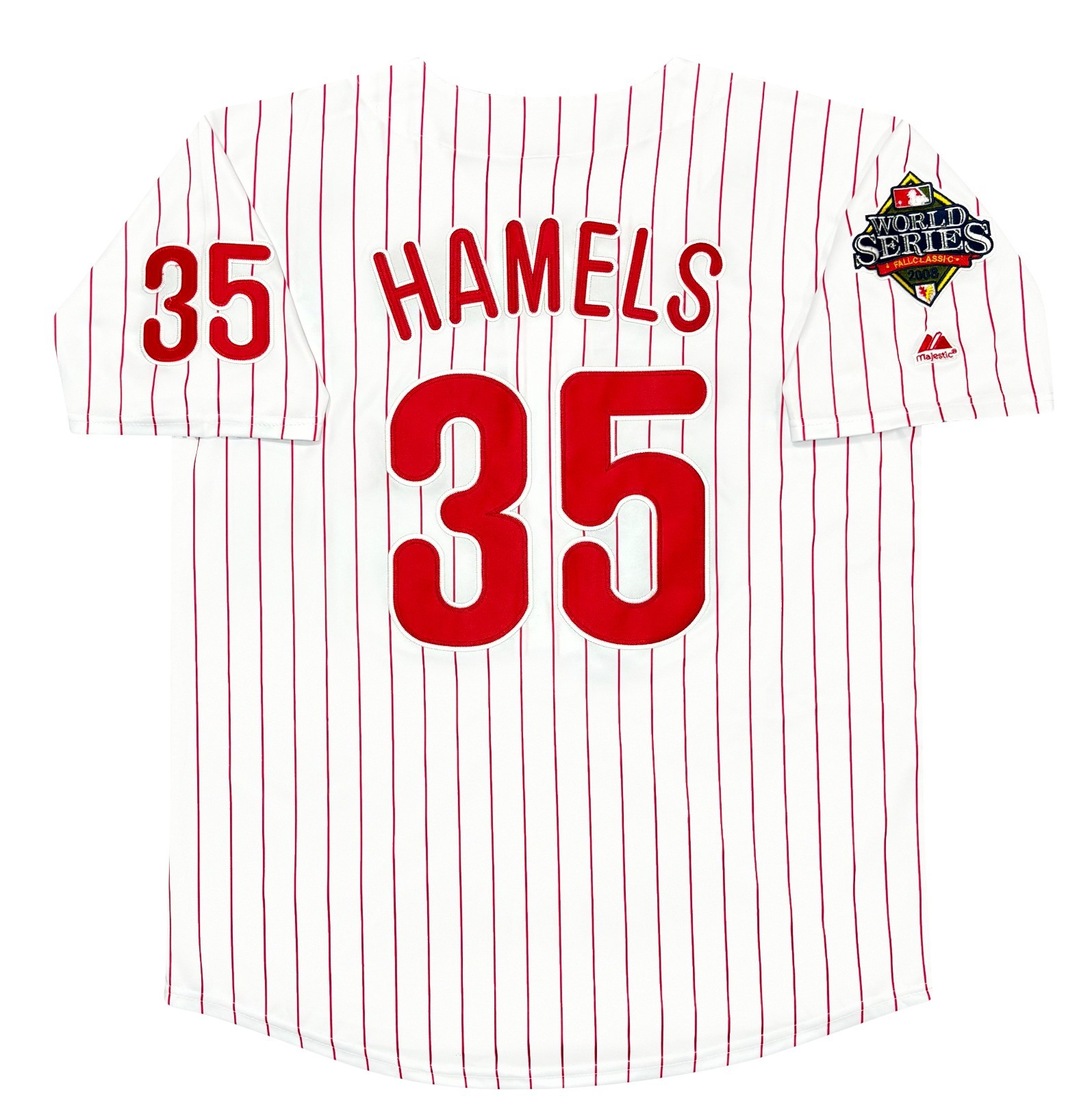 Cole Hamels 2008 Philadelphia Phillies World Series White Jersey Men’s Large Cole Hamels 2008 Philadelphia Phillies World Series White Jersey Men’s Large