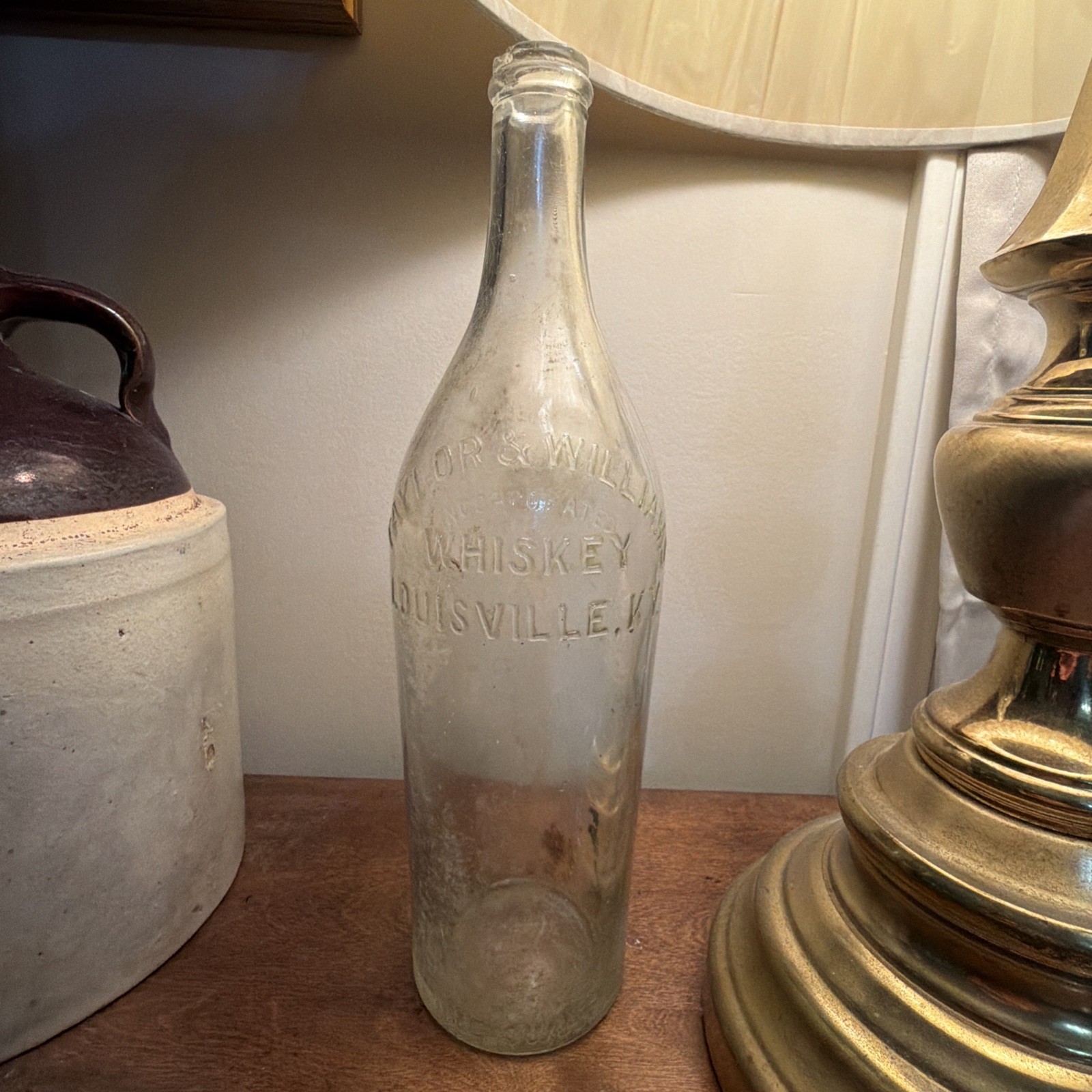 Vintage Taylor And Williams Whiskey Louisville KY Bottle Clear Vintage Taylor And Williams Whiskey Louisville KY Bottle Clear