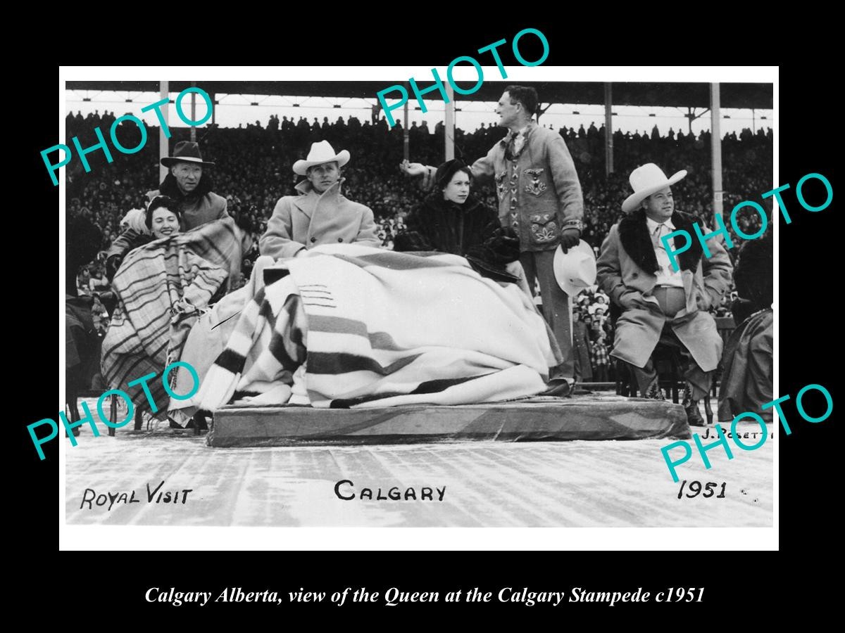 Calgary Alberta The Queen At The Stampede c1951 Old Large Historic Photo
