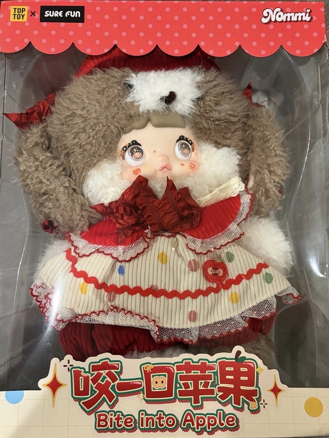 TOPTOY Nommi Bite Into Apple 400% Dog Figure Japan Rare Limited Edition TOPTOY Nommi Bite Into Apple 400% Dog Figure Japan Rare Limited Edition