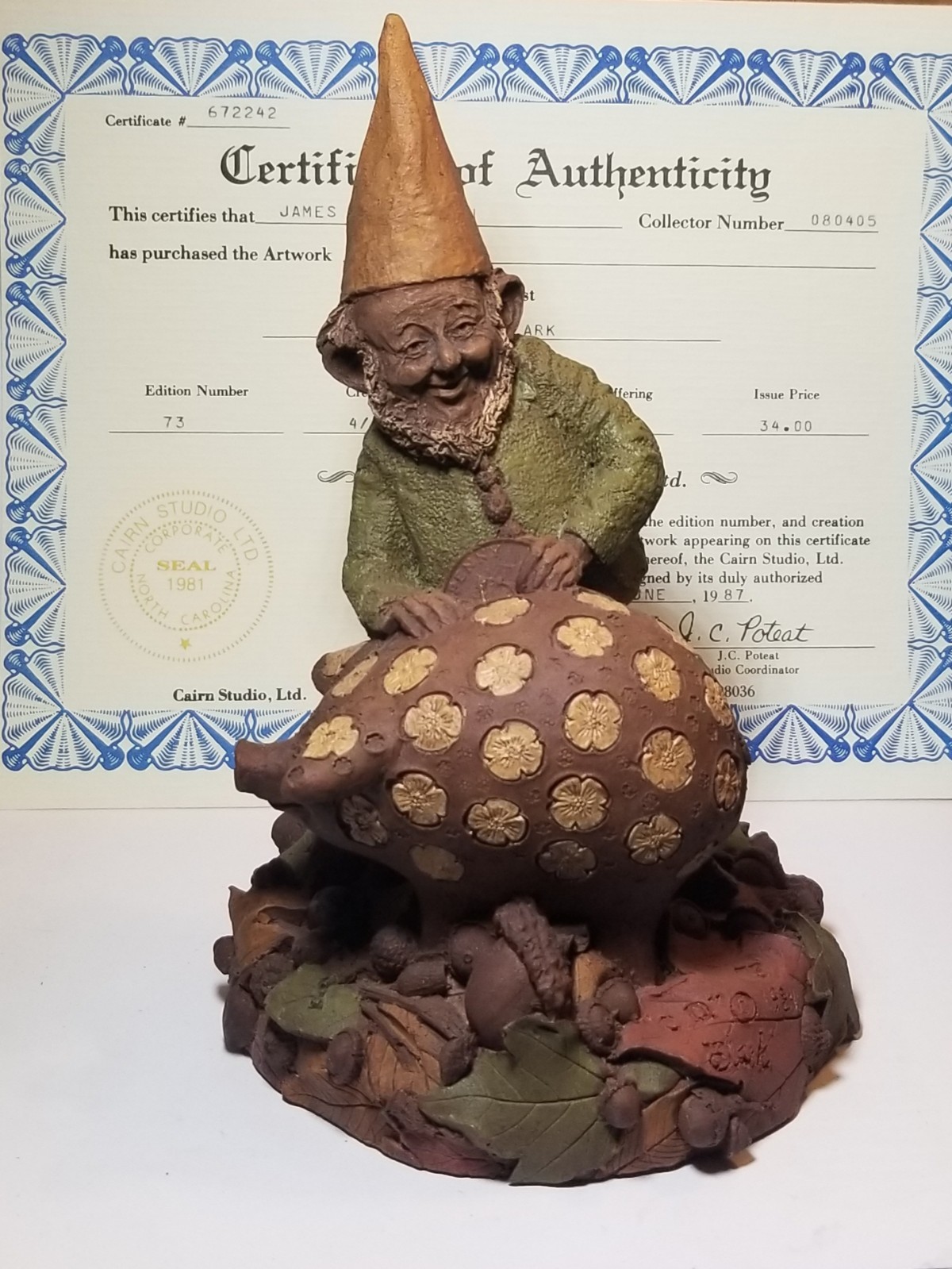 Cairn Studio, Ltd. - AUTHENTIC TOM CLARK GNOME Cairn Studio, Ltd. - AUTHENTIC TOM CLARK GNOME