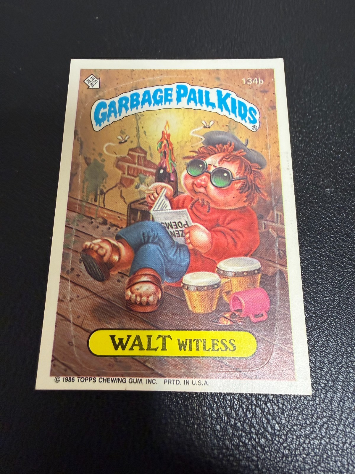 1986 Topps Garbage Pail Kids Walt Witless 134b 1986 Topps Garbage Pail Kids Walt Witless 134b