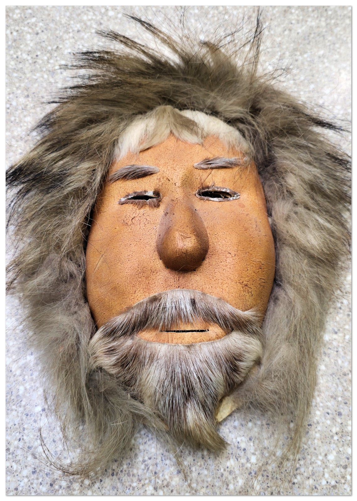 Vintage 60's Eskimo Caribou Skin Mask #1 Vintage 60's Eskimo Caribou Skin Mask #1