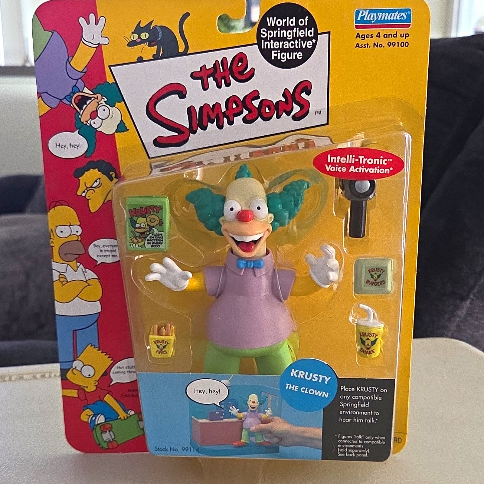 Playmates Simpsons World of Springfield Krusty Voice Figure Playmates Simpsons World of Springfield Krusty Voice Figure