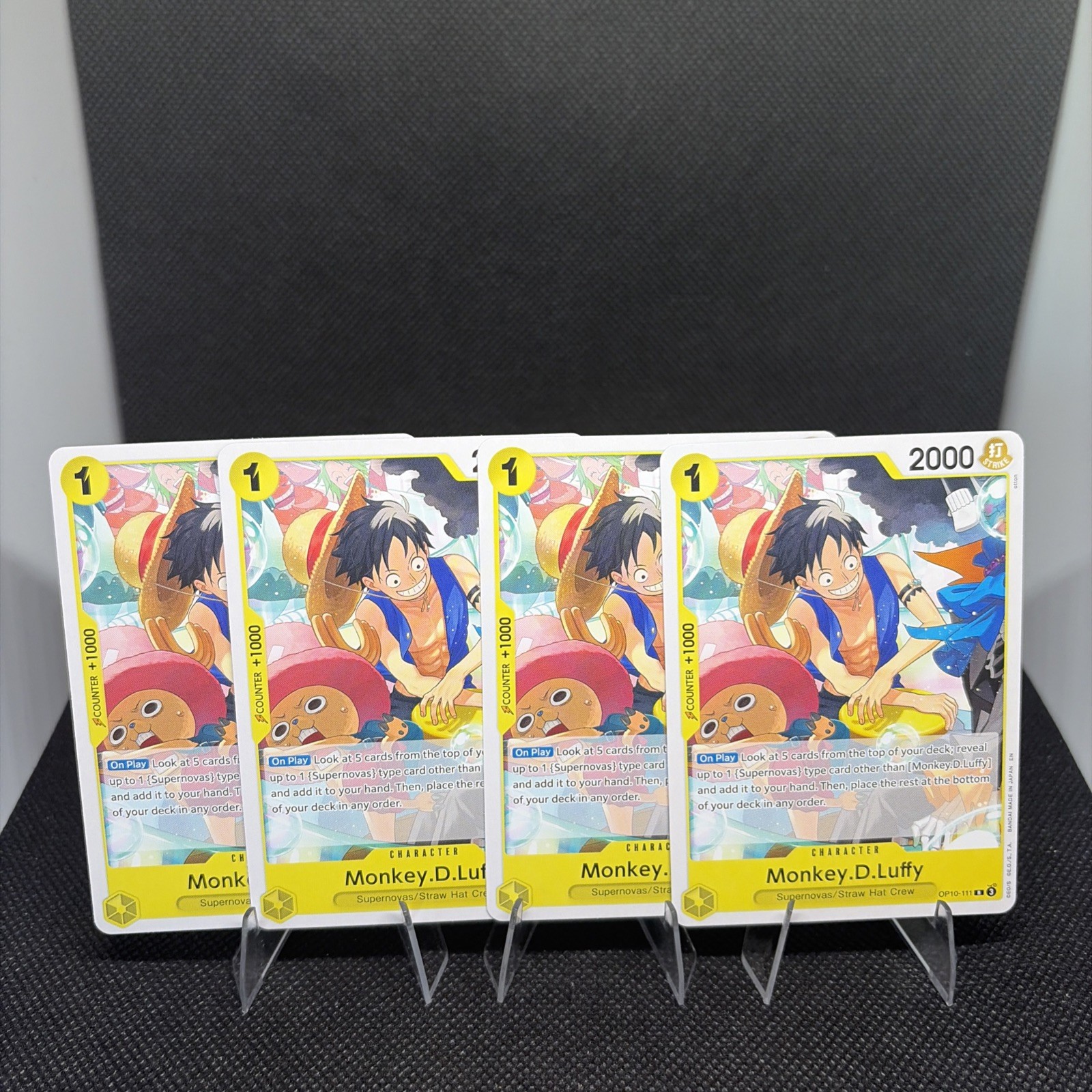 4x Monkey.D. Luffy OP10-111 - One Piece TCG English Playset Rare 4x Monkey.D. Luffy OP10-111 - One Piece TCG English Playset Rare