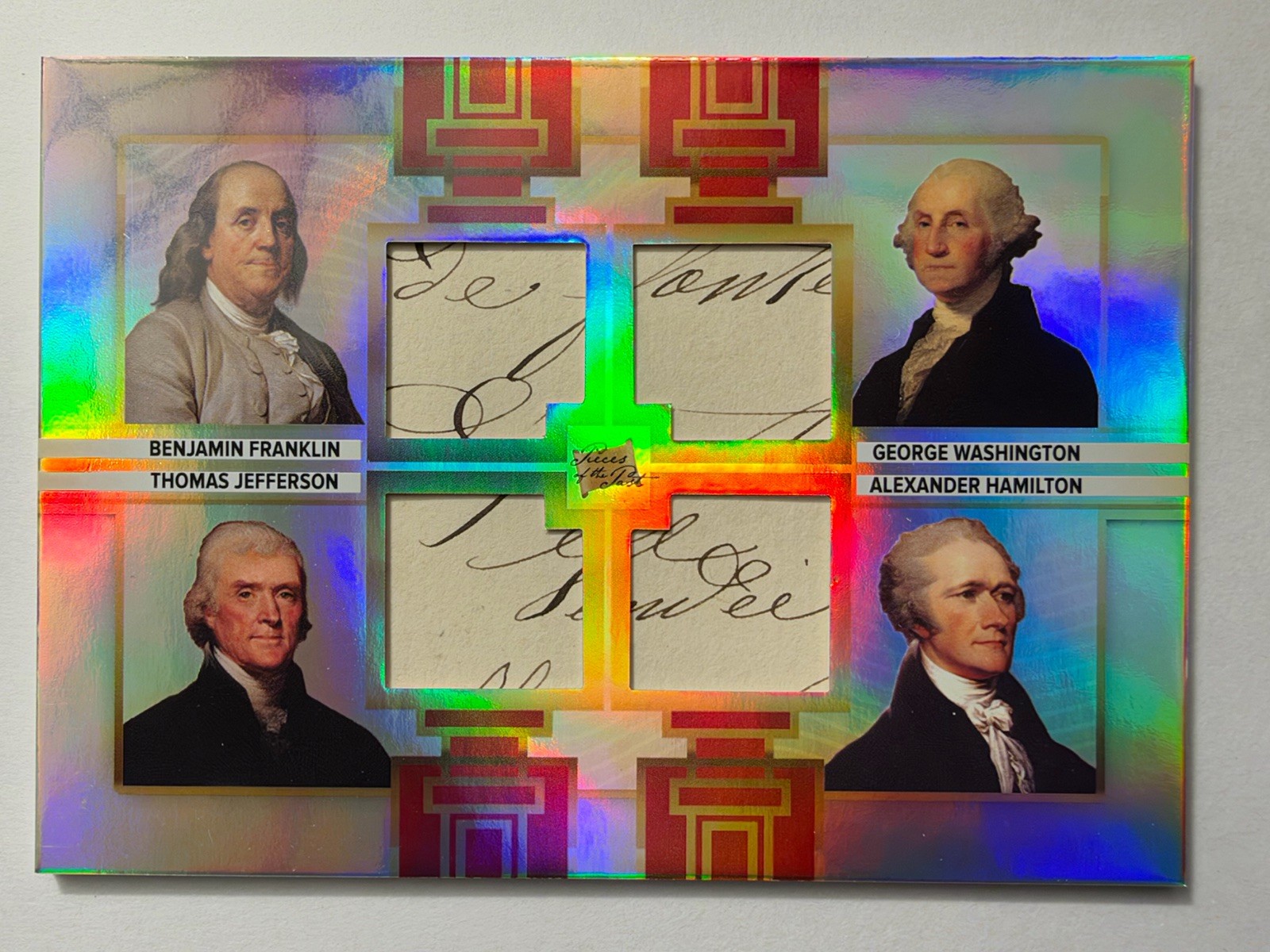 2026 Pieces of the Past Washington/Hamilton/Jefferson/Franklin  #453 Quad Relic
