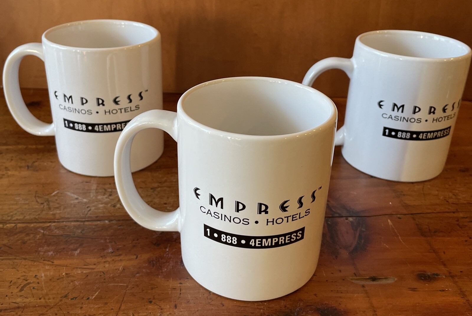 3 Vintage Empress Casino Coffee Cup Mugs Riverboat Gambling Changing SlotMachine 3 Vintage Empress Casino Coffee Cup Mugs Riverboat Gambling Changing SlotMachine