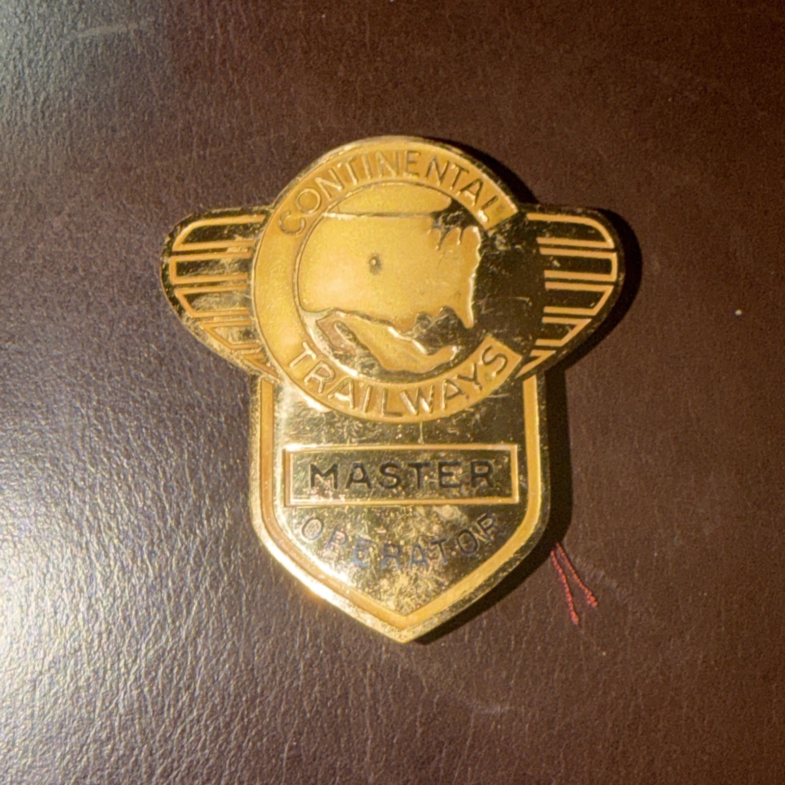 Continental Trailways Master Operator Badge Continental Trailways Master Operator Badge