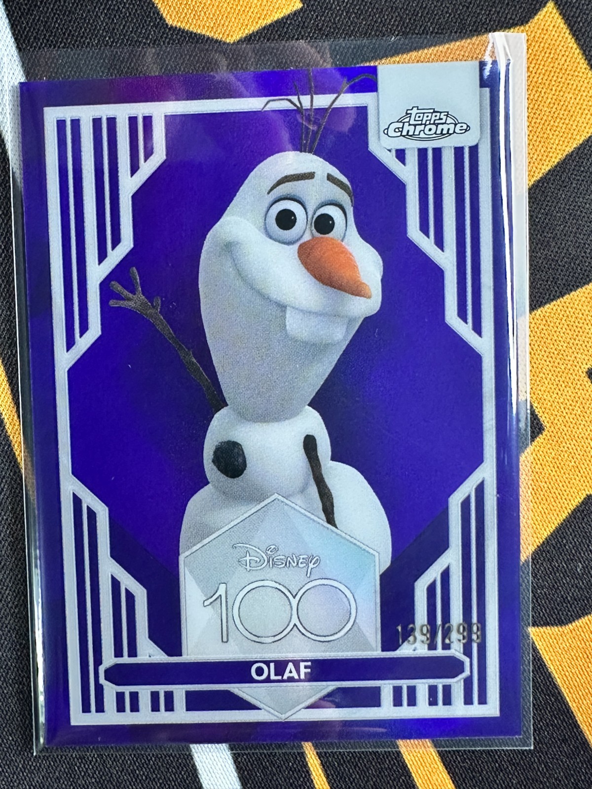 2023 Topps Chrome Disney 100 Olaf Purple Refractor #/299 ☃️