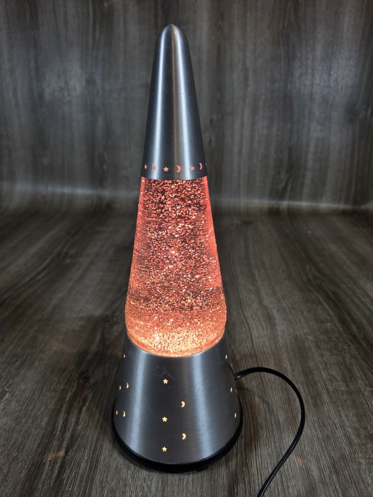 Lava Lite Glitter Lamp Starlight Base Wizard Star Moon Celestial Witch Hat- READ
