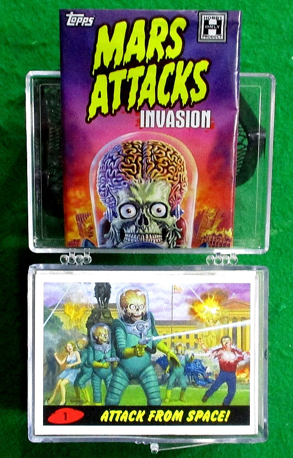2013 Topps MARS ATTACKS INVASION HERITAGE PARALLEL SET 57/58 W/CASE/TRIM WRAPPER 2013 Topps MARS ATTACKS INVASION HERITAGE PARALLEL SET 57/58 W/CASE/TRIM WRAPPER