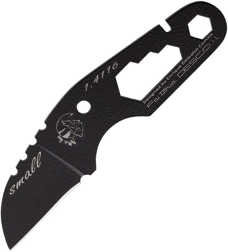 J&V Adventure Knives SMALL Black Stainless Steel Fixed Blade Knife 1435N J&V Adventure Knives SMALL Black Stainless Steel Fixed Blade Knife 1435N