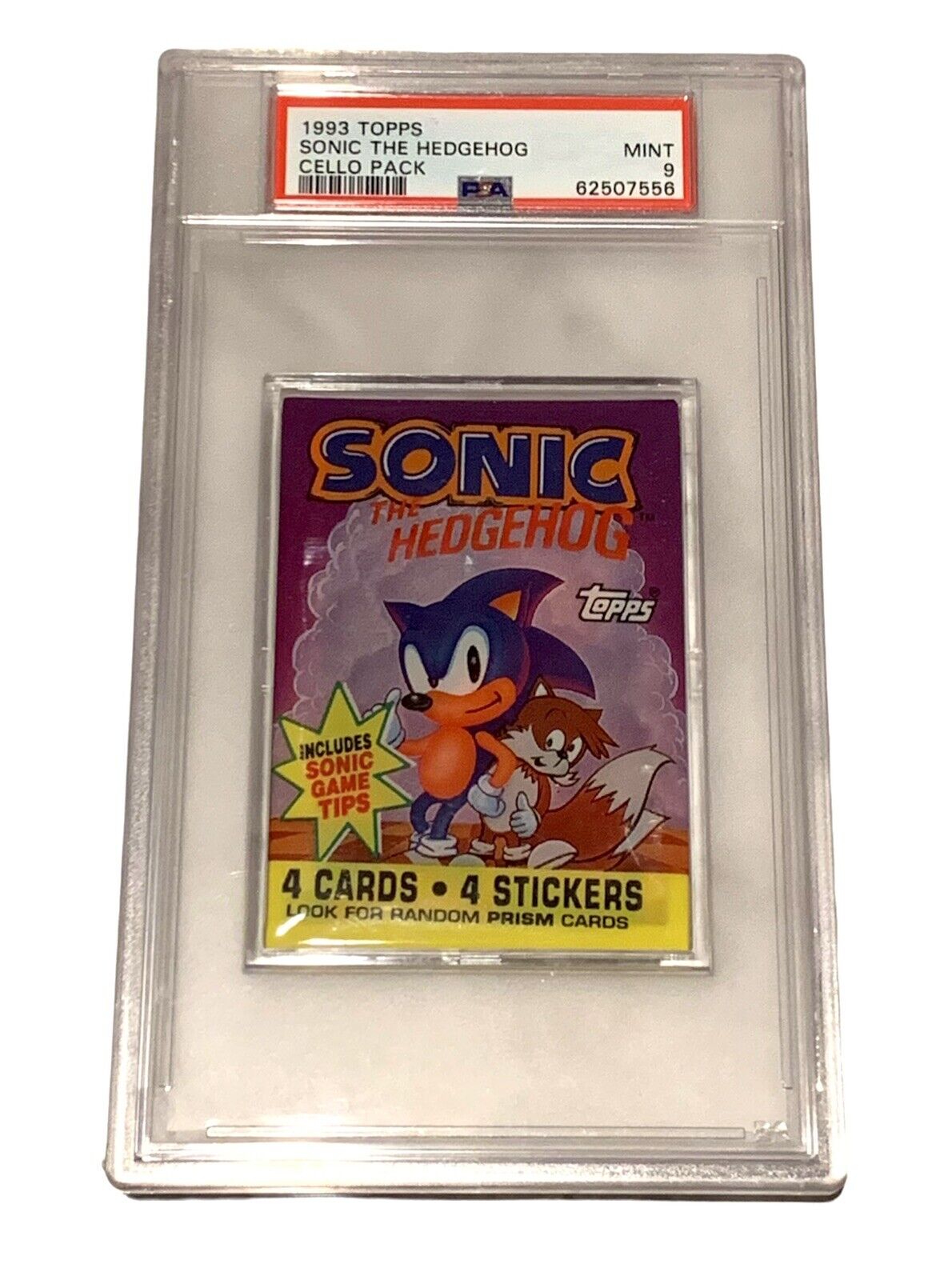 1993 Topps SONIC THE HEDGEHOG Cello Pack Sealed PSA 9 Mint
