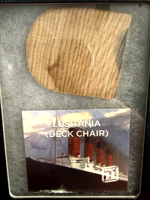 RMS Lusitania Deck Chair Wood Fragment Artifact Relic Specimen Mini Museum Box