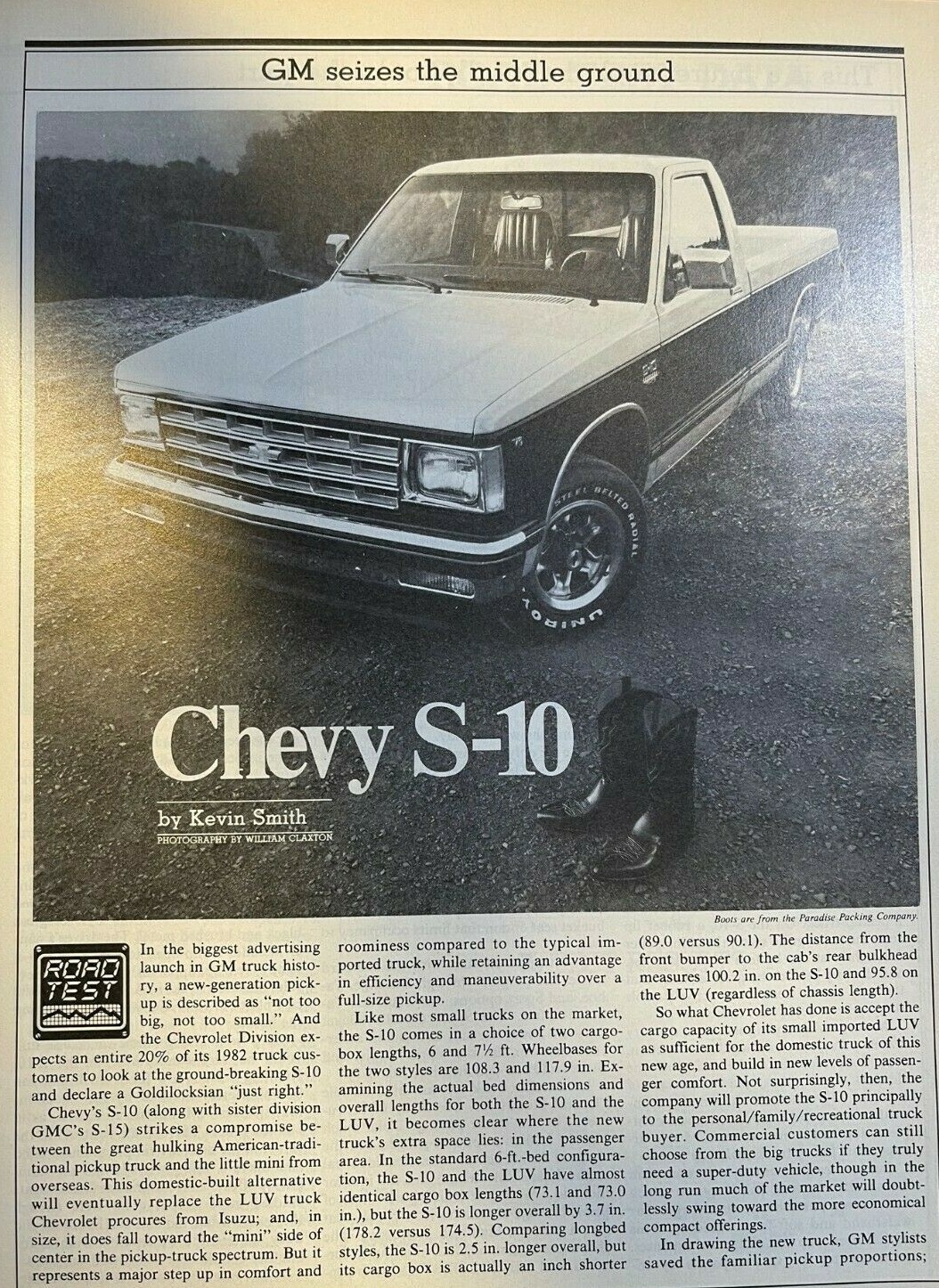 1982 Road Test Chevy S-10 Pickup Truck illustrated