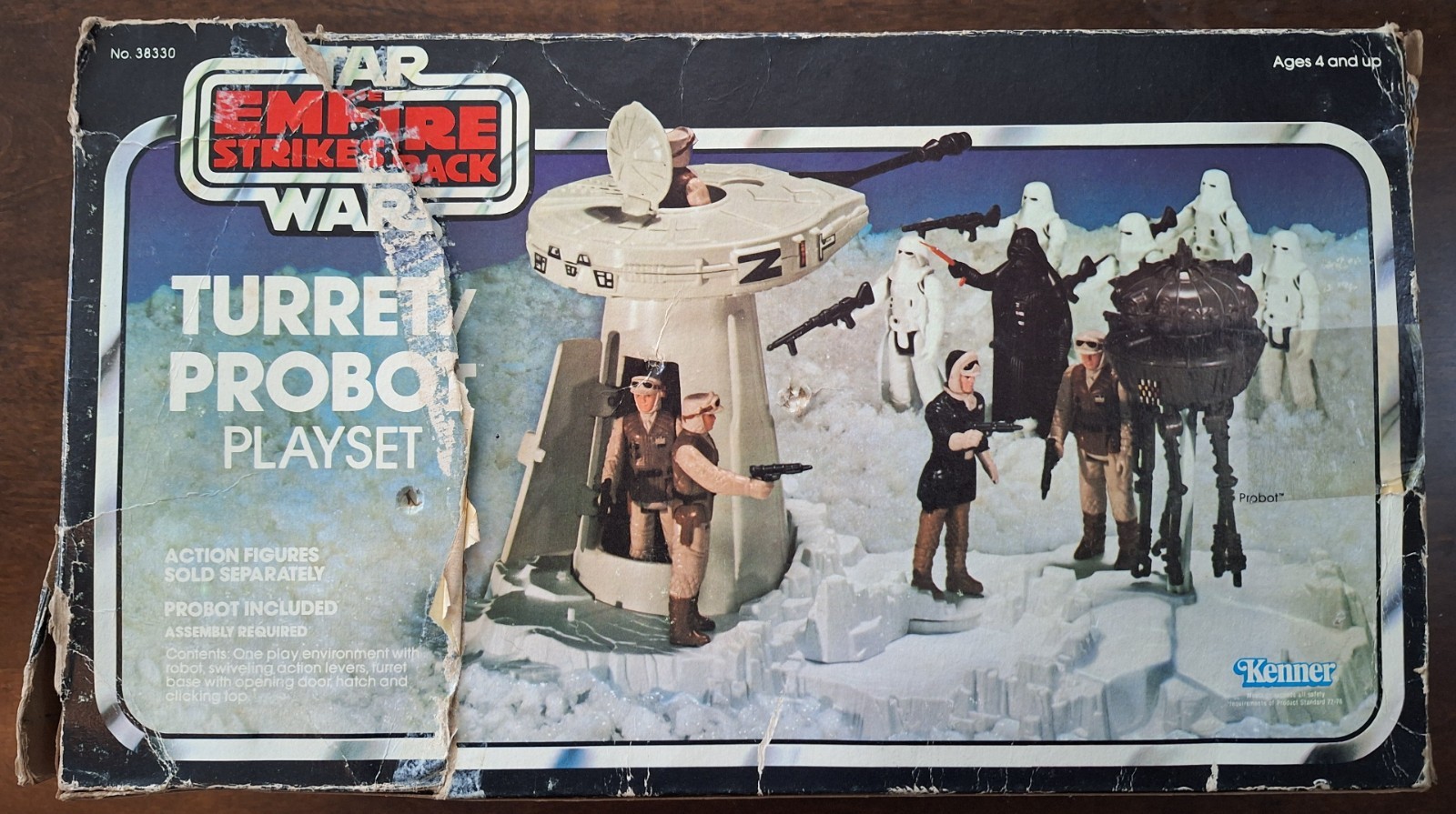 Vintage Kenner 1980 Star Wars ESB Turret & Probot BOX ONLY No Inserts DAMAGED
