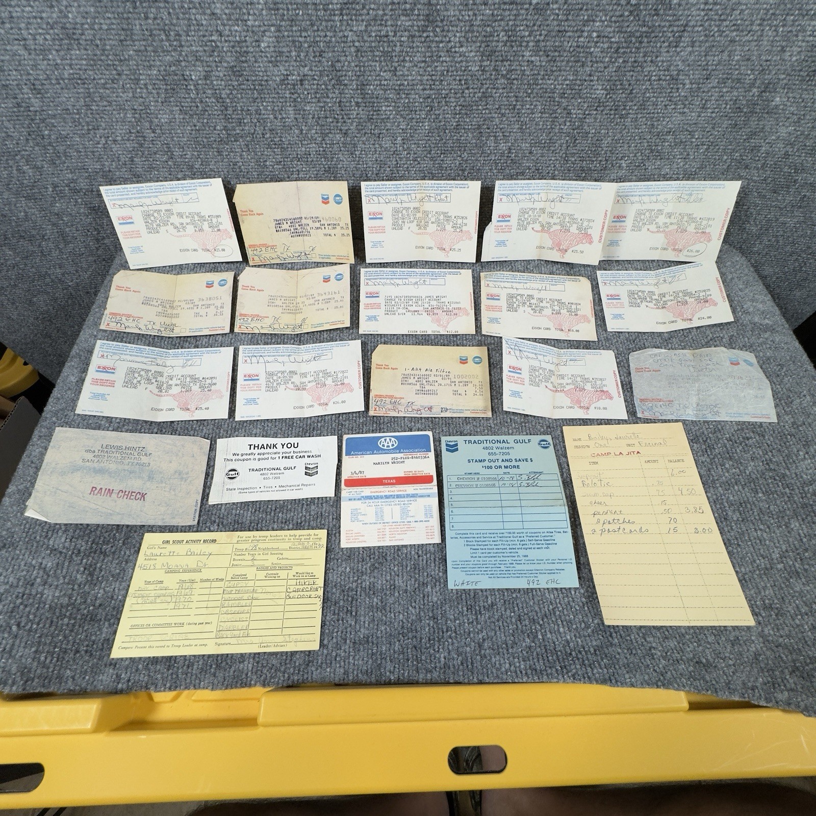 21 Vintage 1970s-1980s Chevron Golf Exxon Gas Station Receipts Girl Scouts AAA 21 Vintage 1970s-1980s Chevron Golf Exxon Gas Station Receipts Girl Scouts AAA