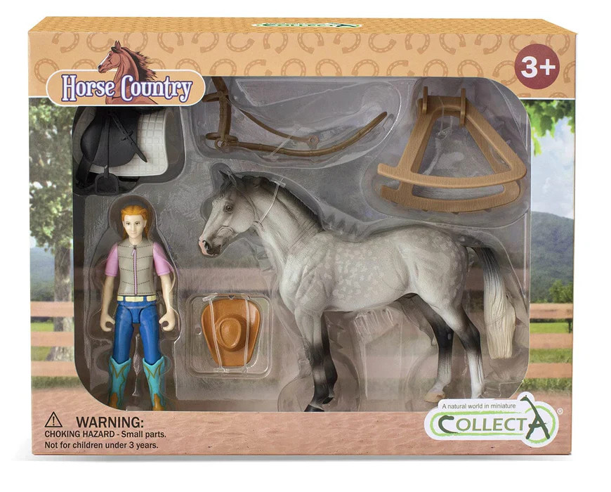Breyer #84245 CollectA Western Rider and Horse Set - Brand New