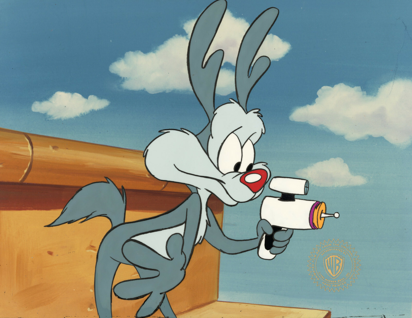 WB-Tiny Toons Adventures-Calamity Coyote with Ray Gun Original Prod Cel