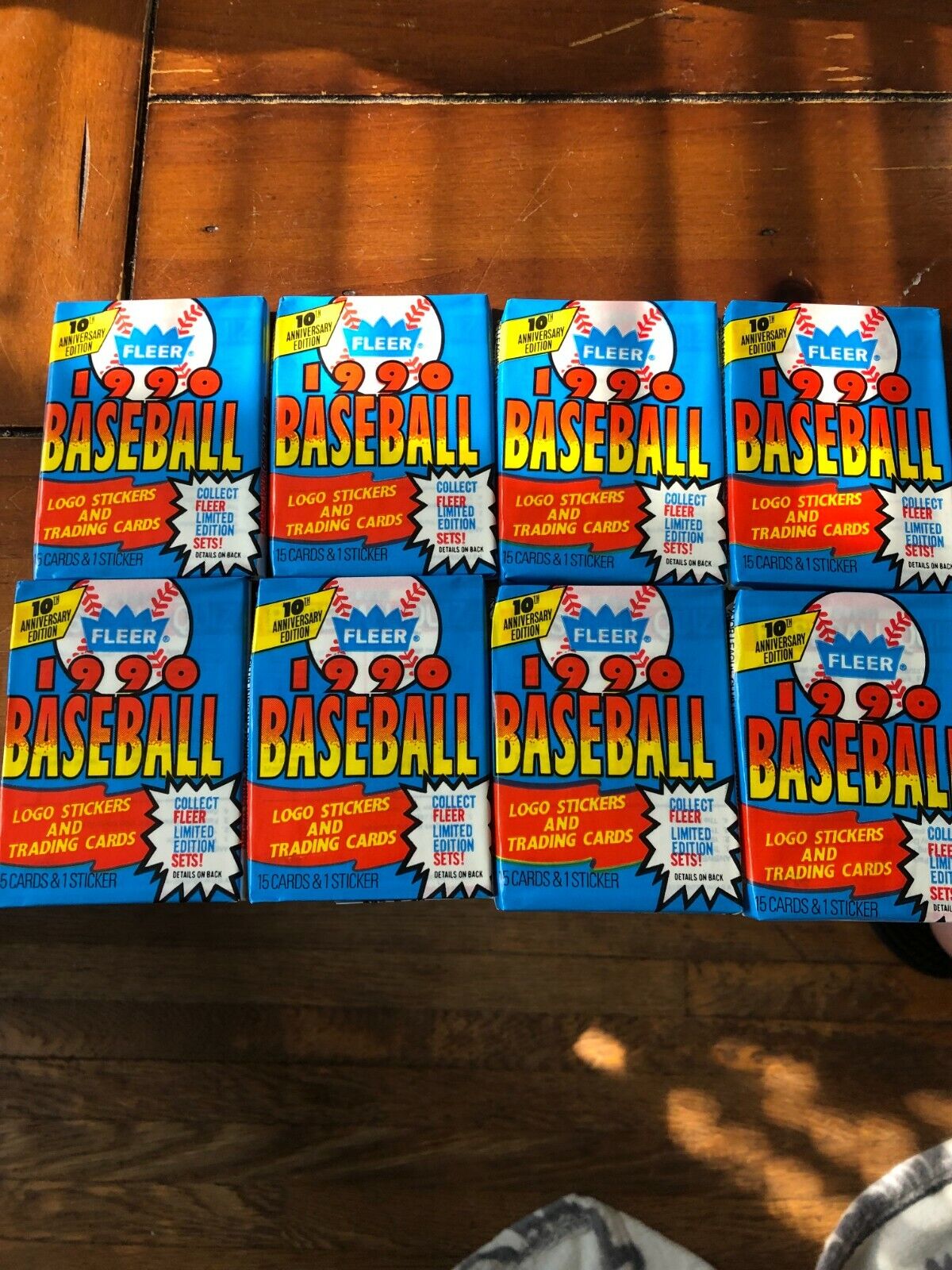 1990 Fleer Baseball Logo Stickers and Trading Cards 15ct. Lot x 8