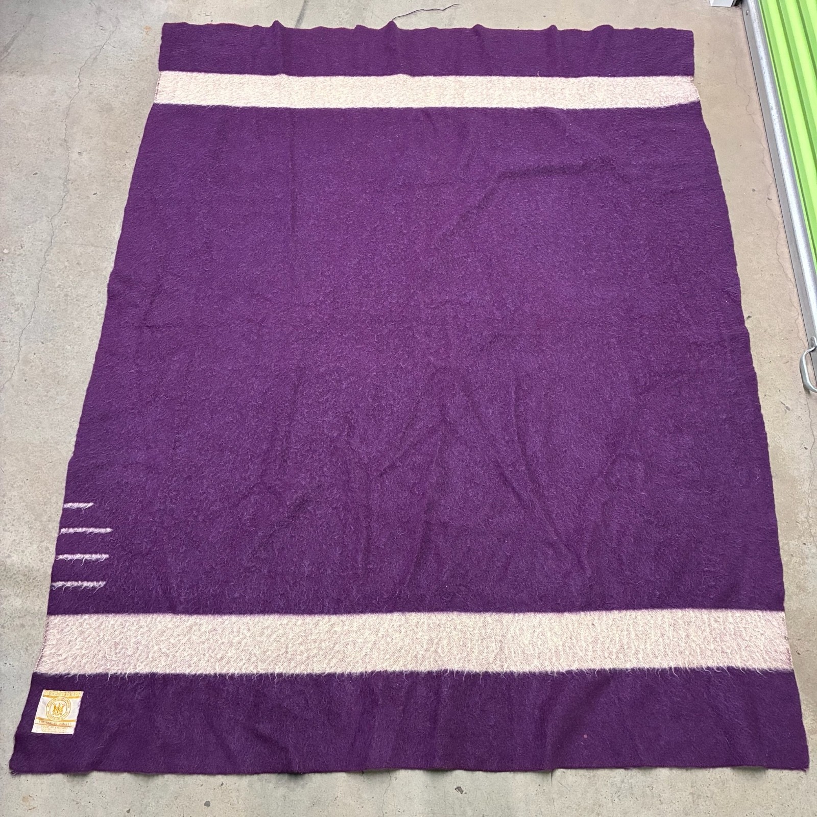 Vintage Hudson Bay Queen Elizabeth Coronation Blanket 3.5 Point Wool Purple 1953 Vintage Hudson Bay Queen Elizabeth Coronation Blanket 3.5 Point Wool Purple 1953