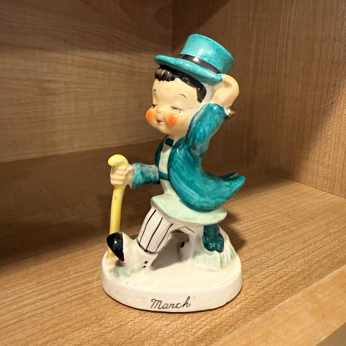 Super Rare Vintage Shafford Susie Q March Calendar Girl Figurine Super Rare Vintage Shafford Susie Q March Calendar Girl Figurine