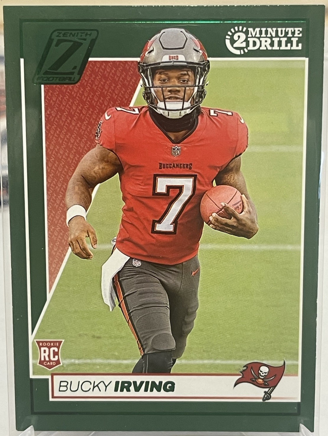 2024 Panini Zenith Bucky Irving Green 2 Minute Drill RC Buccaneers #116 Rookie 2024 Panini Zenith Bucky Irving Green 2 Minute Drill RC Buccaneers #116 Rookie