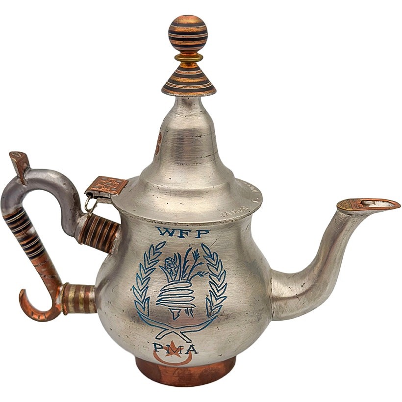Vintage Handcrafted Tuareg Teapot of Morocco Mauritania for World Food Programme