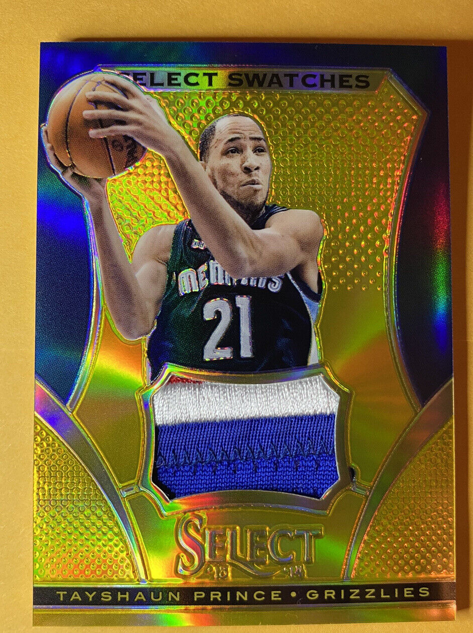 Tayshaun Prince Select Swatches Gold Prime 3 color patch 3/10