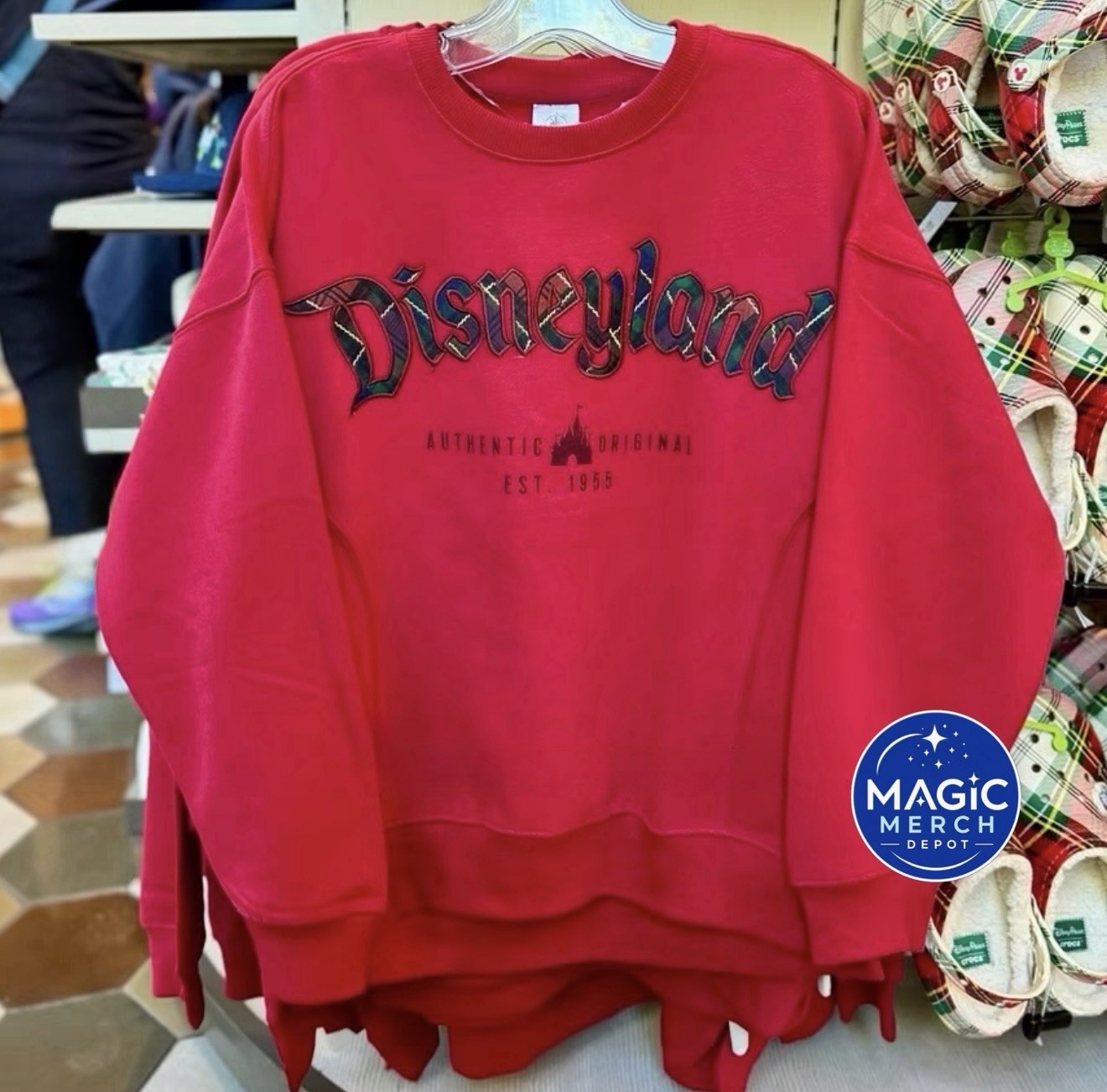 2026 Disney Parks Disneyland Red Christmas Spirit Pullover All Sizes 2026 Disney Parks Disneyland Red Christmas Spirit Pullover All Sizes