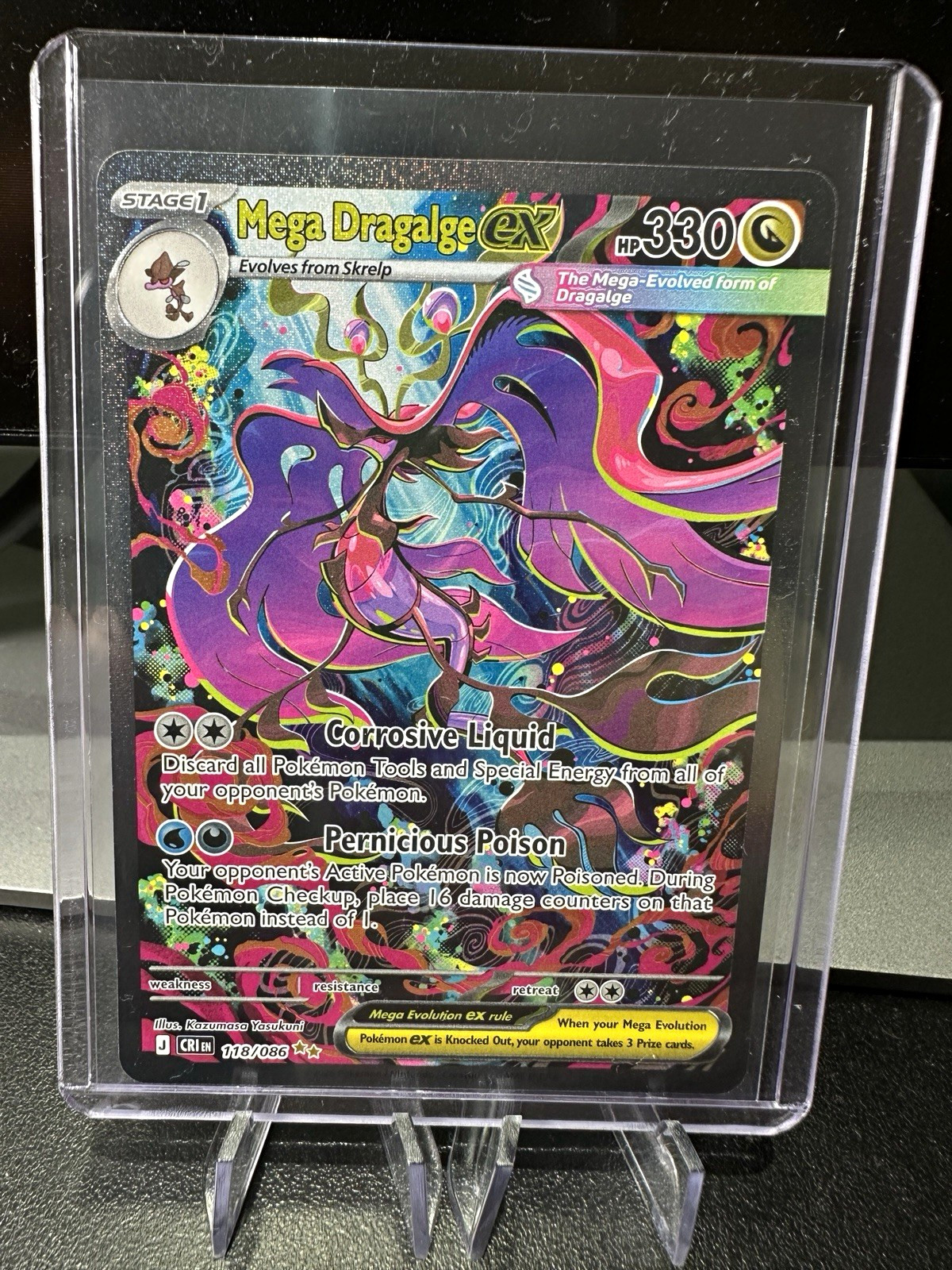 Mega Dragalge ex 118/086 Chaos Rising SIR Special Illustration Pokemon Mint Mega Dragalge ex 118/086 Chaos Rising SIR Special Illustration Pokemon Mint