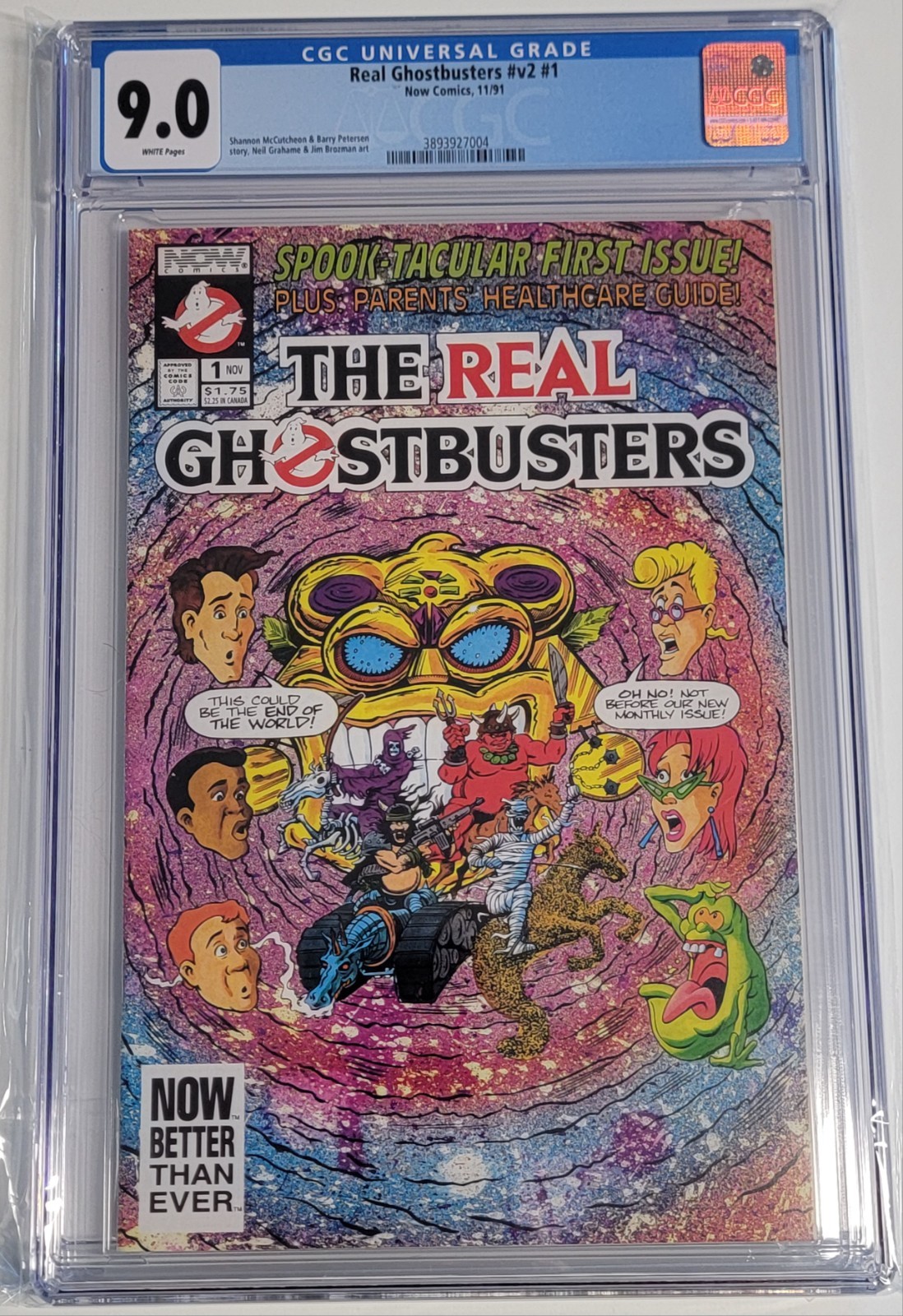The Real Ghostbusters #1 Vol 2 CGC 9.0 NOW Comics 1991 The Real Ghostbusters #1 Vol 2 CGC 9.0 NOW Comics 1991