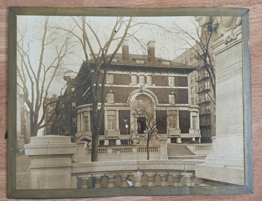 RARE 1900s NYC MANHATTAN RICE MANSION BUILDING AERIAL VIEW ORIGINAL Photo 379
