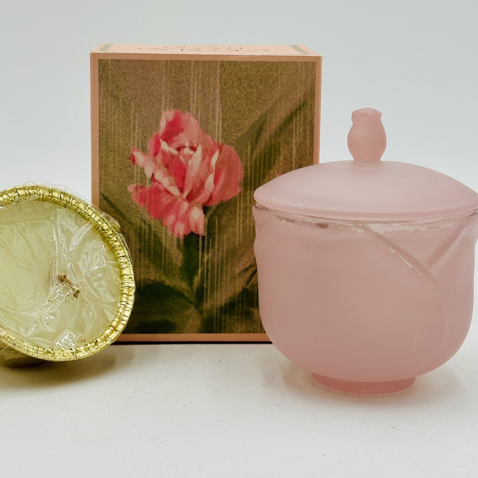Vintage AVON Glow of Roses Jar with Perfumed Candle - Unused Vintage AVON Glow of Roses Jar with Perfumed Candle - Unused