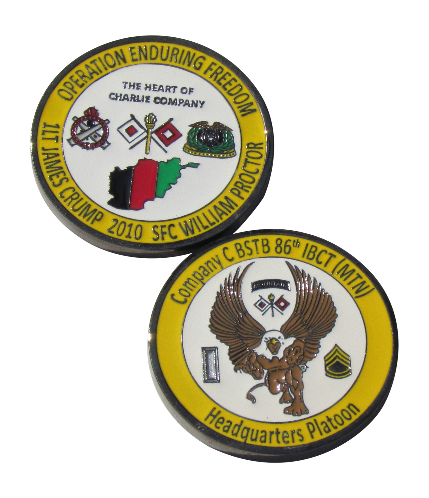 US Army Company C BSTB 86th IBCT MTN Headquarters Platoon Challenge Coin