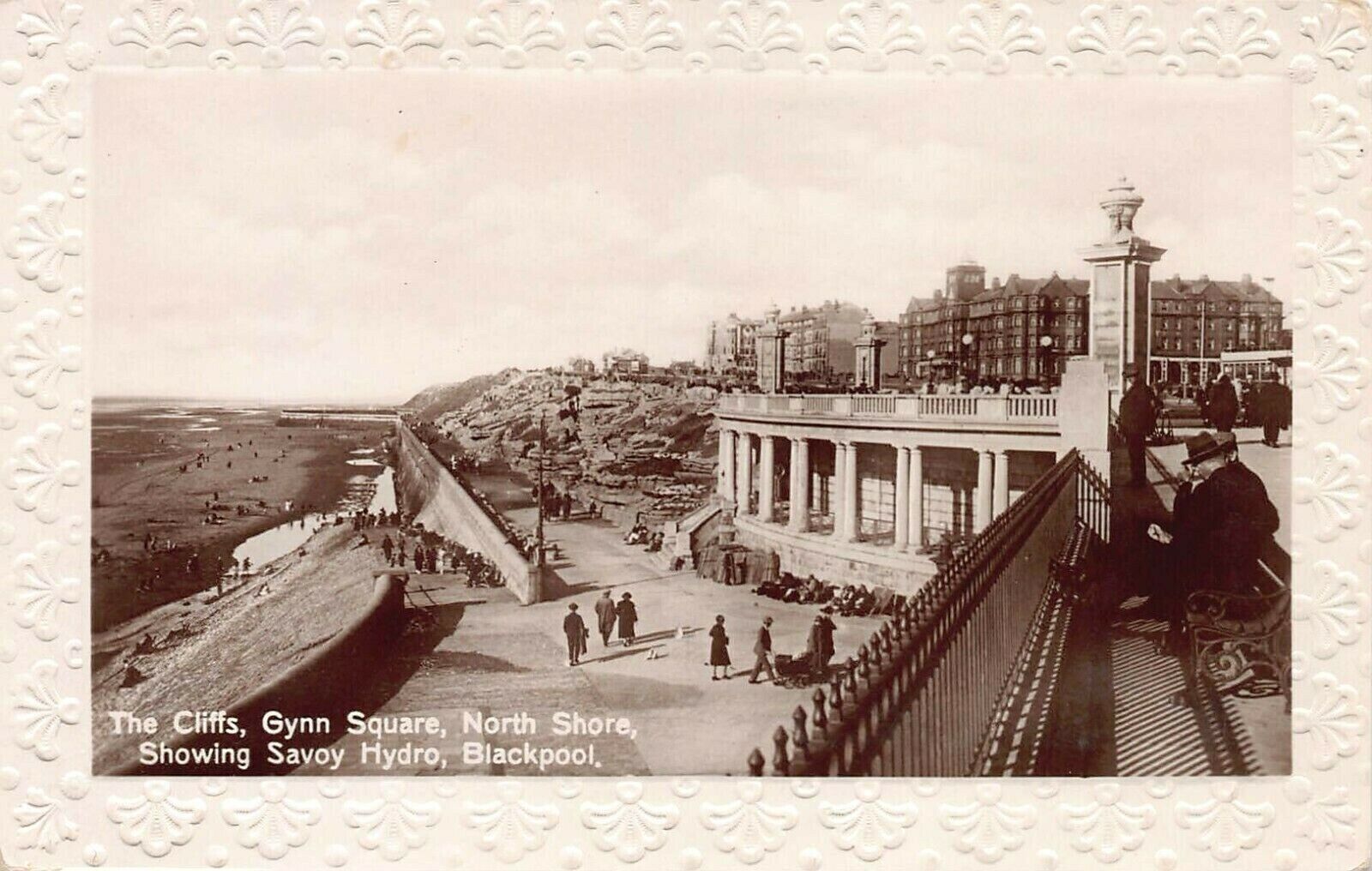 Cliffs, Gynn Square, Savoy Hydro, Blackpool, England, Early Real Photo Postcard