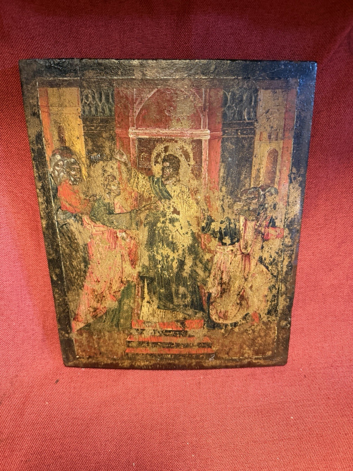 Antique Russian Icon 17-18th Century Religious Orthodox Wood Artwork Antique Russian Icon 17-18th Century Religious Orthodox Wood Artwork