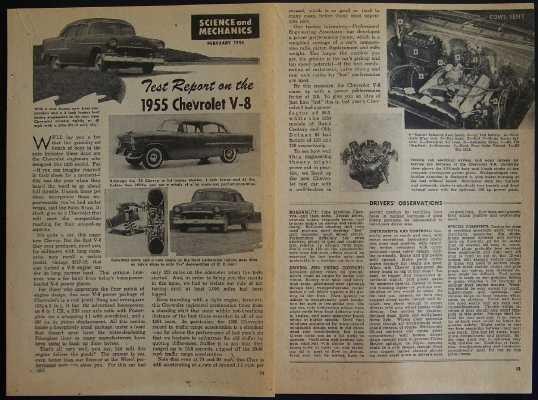 1955 Chevrolet V8 Chevy Bel Air Vintage Road Test
