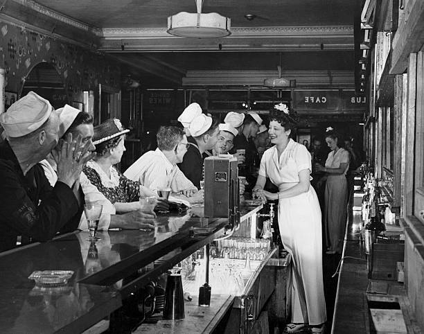 Here Is A View Of Harlow's Club Cafe In New York During World War Ii Old Photo