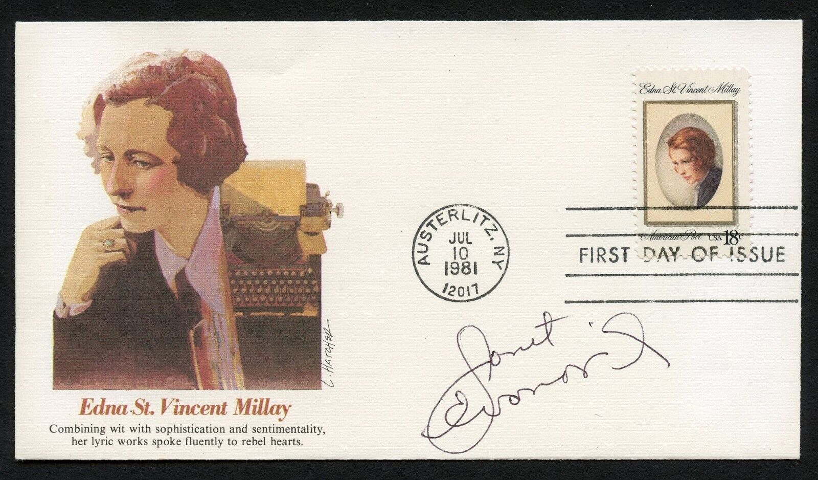 Janet Evanovich signed autograph auto American Author First Day Cover