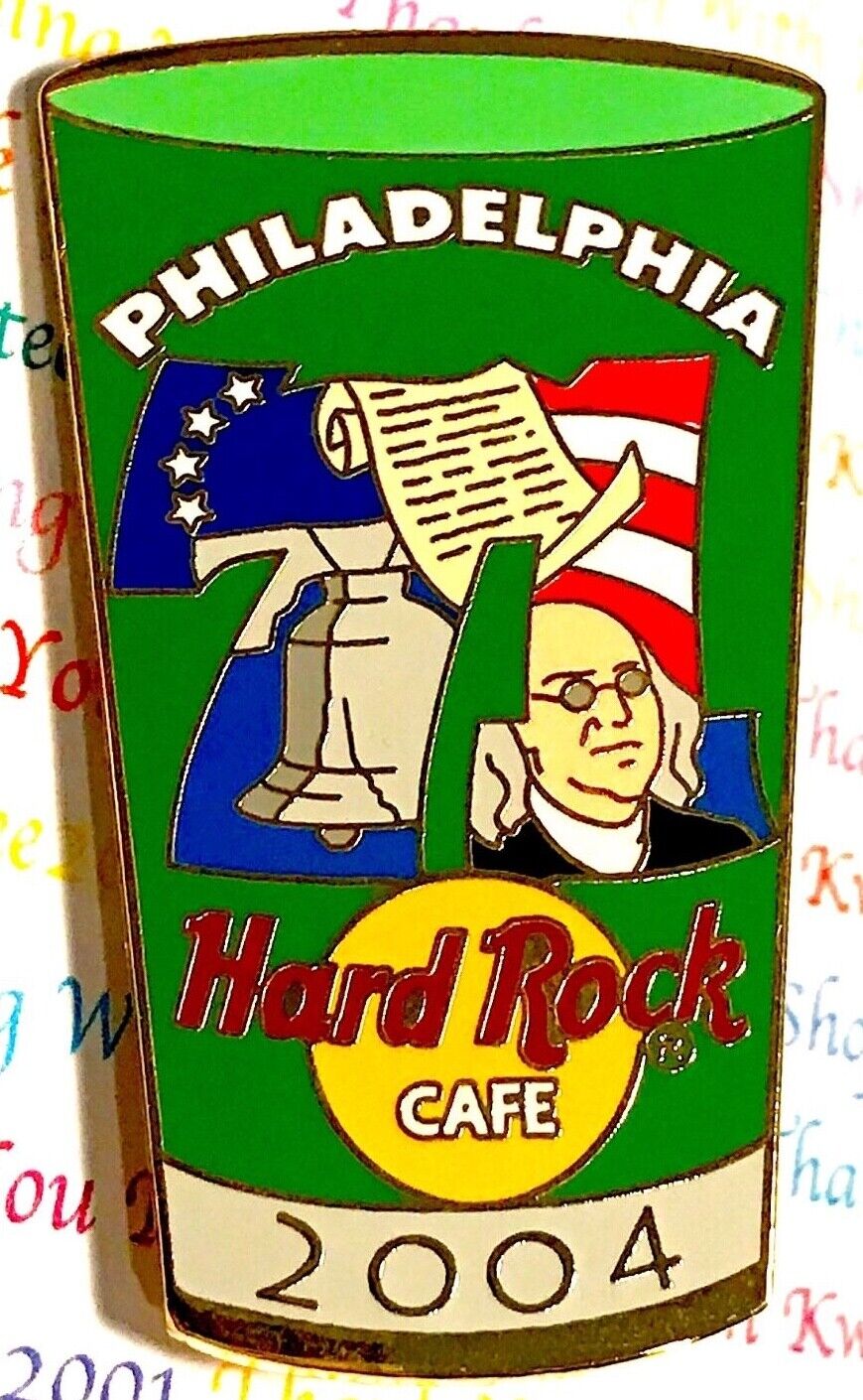 Hard Rock Cafe Philadelphia Pin Number Pint Glass Series 2004 LE NEW # 24990