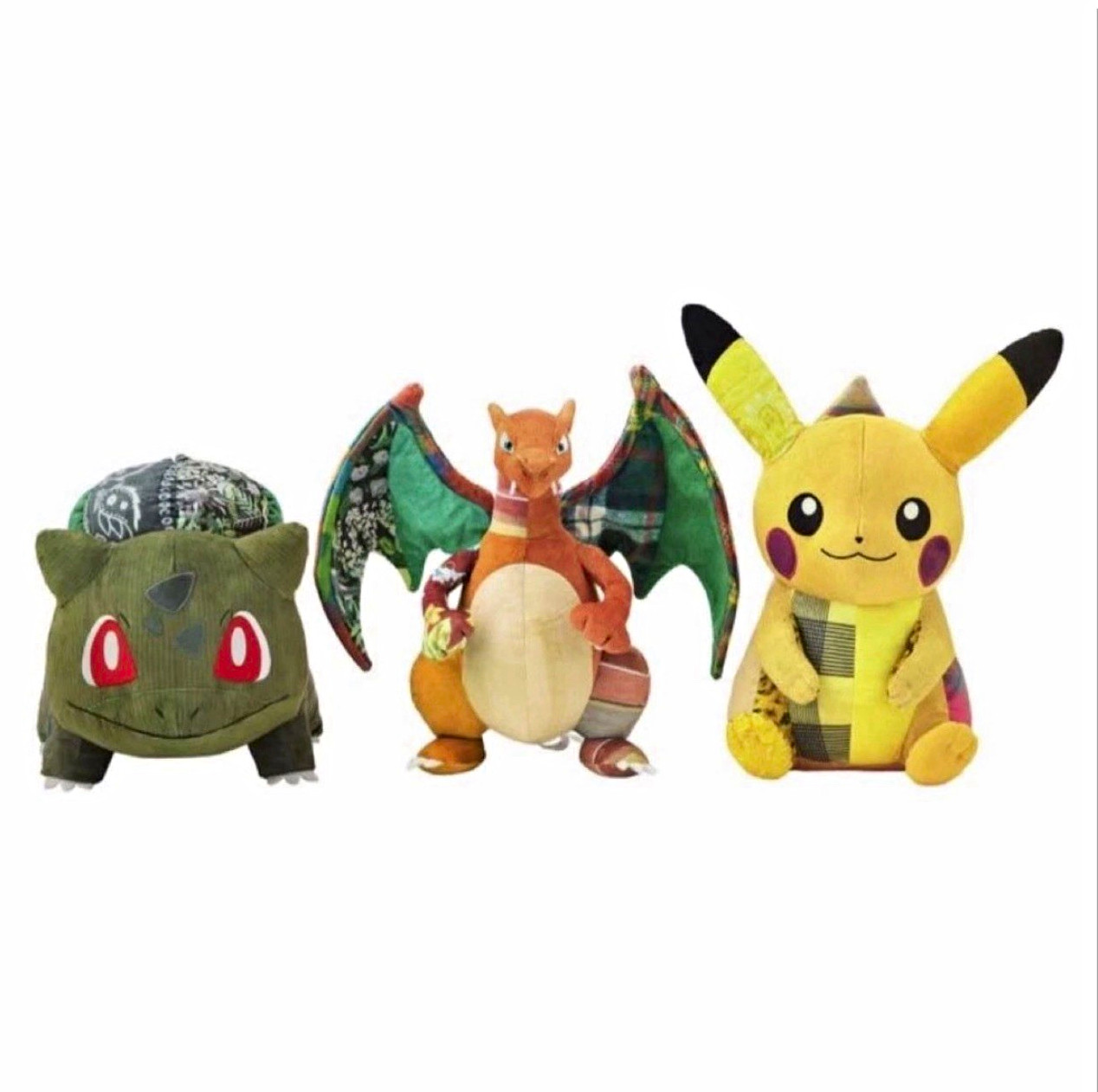 Sean Wotherspoon x Pokemon Center Plush Set Pikachu Charizard Bulbasaur PRESALE Sean Wotherspoon x Pokemon Center Plush Set Pikachu Charizard Bulbasaur PRESALE