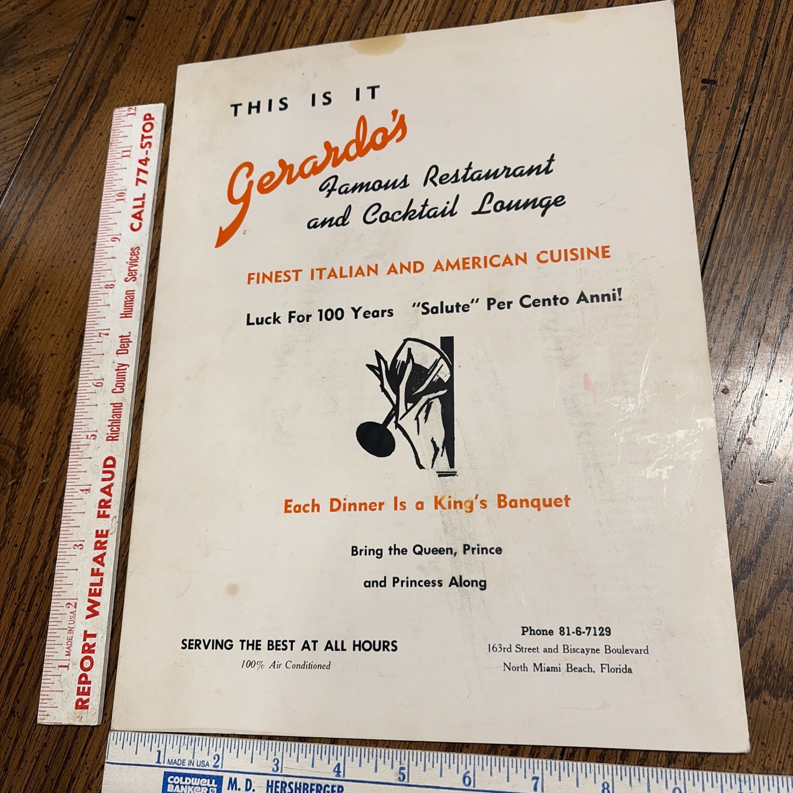 RARE VINTAGE 1950’s restaurant menu gerardo’s cocktail lounge north miami beach RARE VINTAGE 1950’s restaurant menu gerardo’s cocktail lounge north miami beach