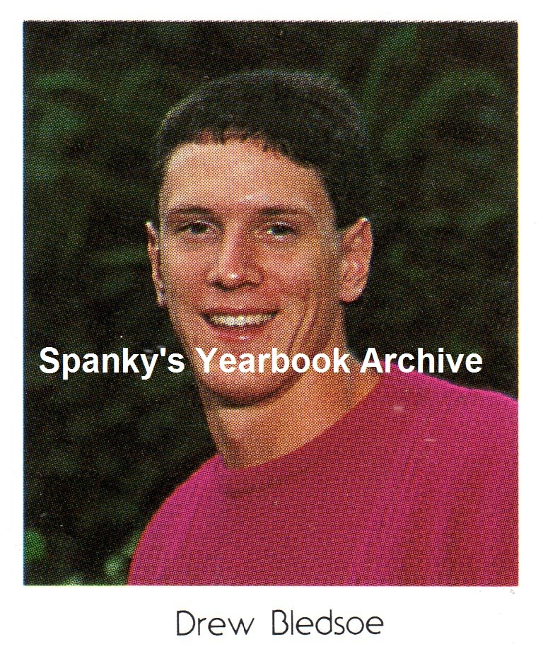 1990\'s New England Patriots Quarterback Drew Bledsoe High School Yearbook