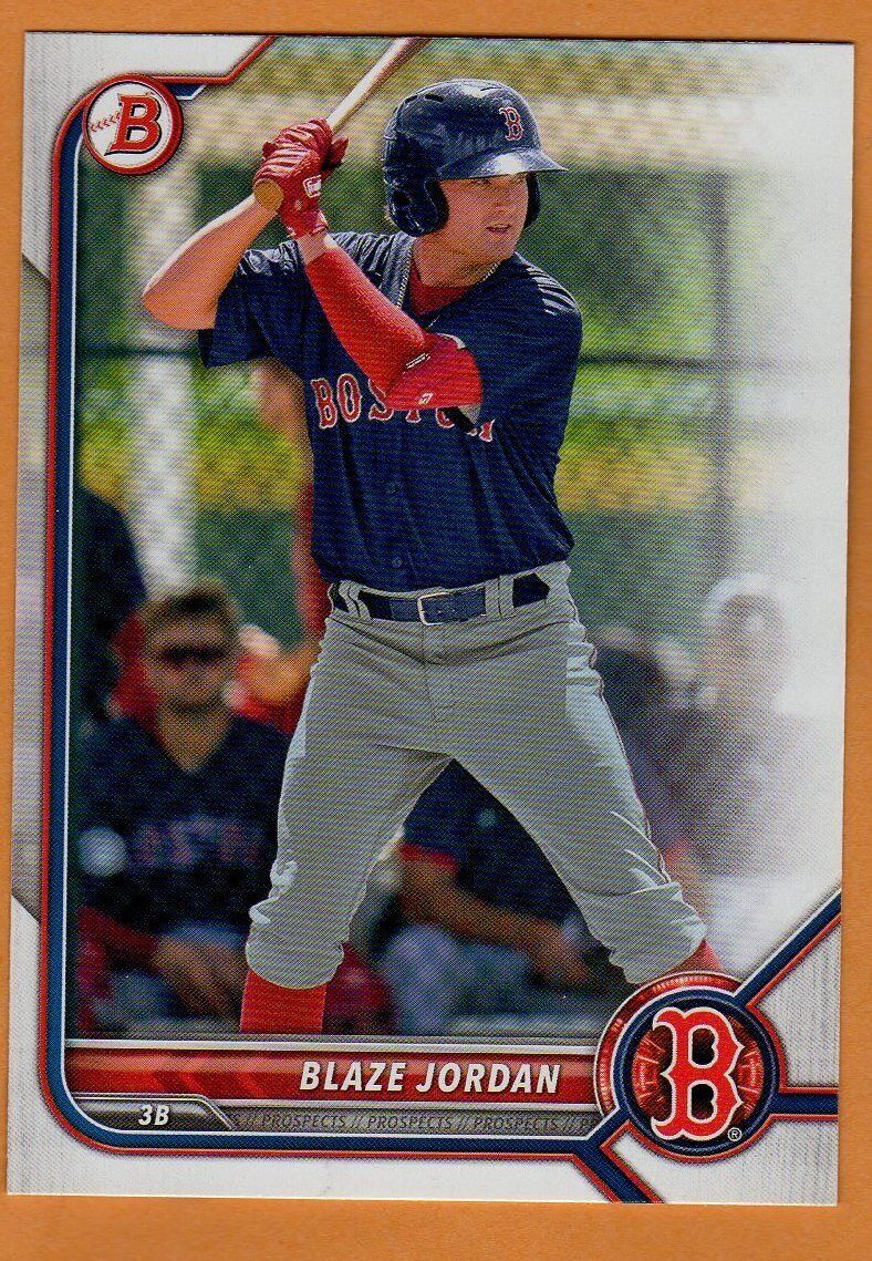 BLAZE JORDAN(BOSTON RED SOX)2022 Bowman Rookie Baseball Card