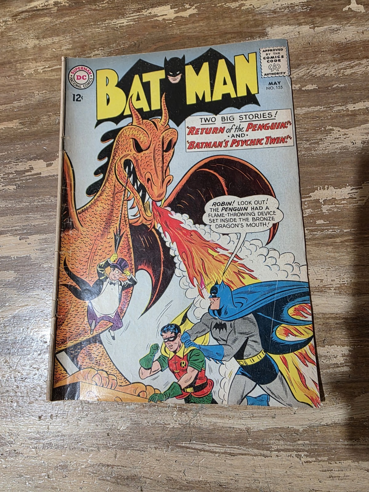 DC Comics Batman #155 - 1963 - Silver Age Apperance of Penguin DC Comics Batman #155 - 1963 - Silver Age Apperance of Penguin