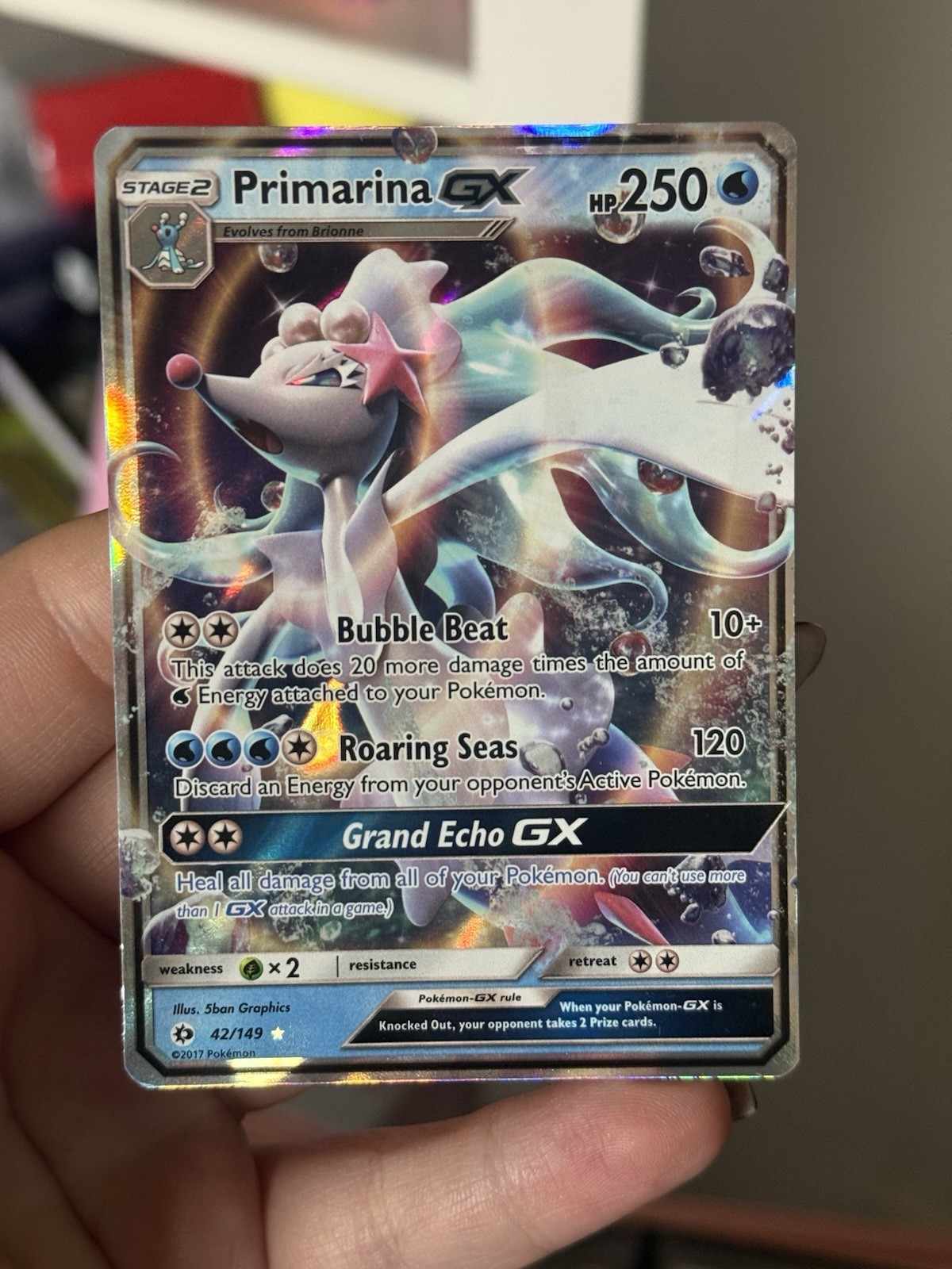 Pokémon TCG | Primarina GX 42/149 | Sun & Moon Ultra Rare