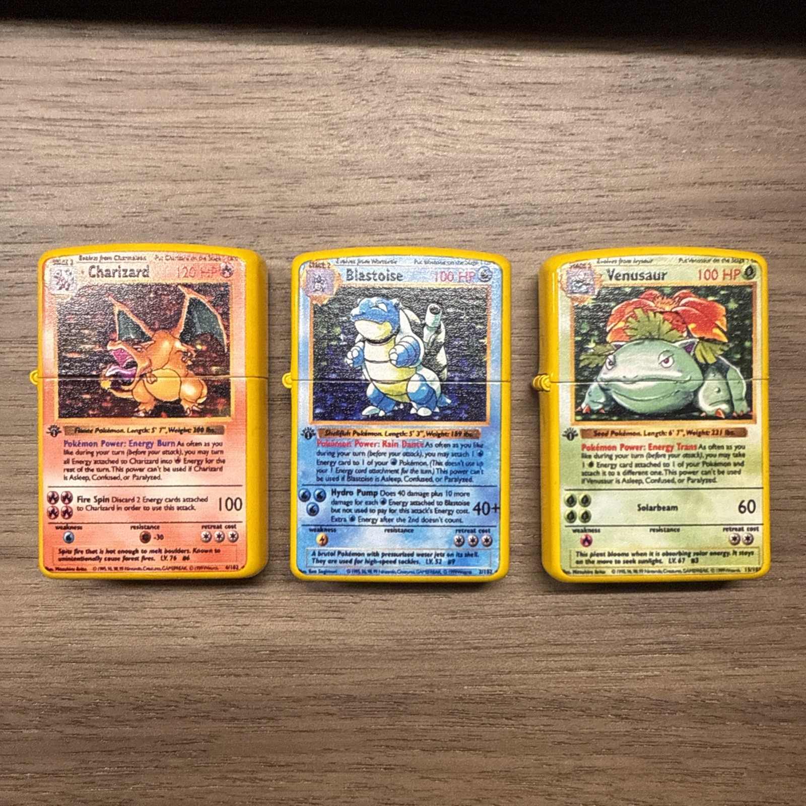 Charizard, Blastoise & Venusaur Lighter Set | 3pc Windproof Refillable Bundle Charizard, Blastoise & Venusaur Lighter Set | 3pc Windproof Refillable Bundle