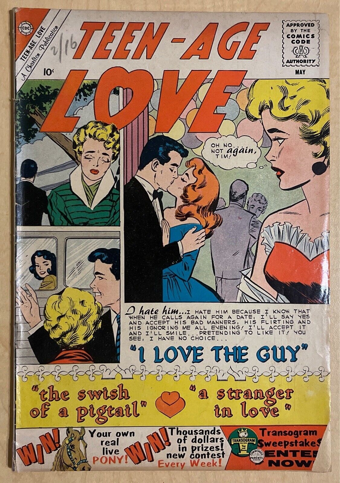Teen-Age Love #14 VG- 3.5 Charlton Comics 1960