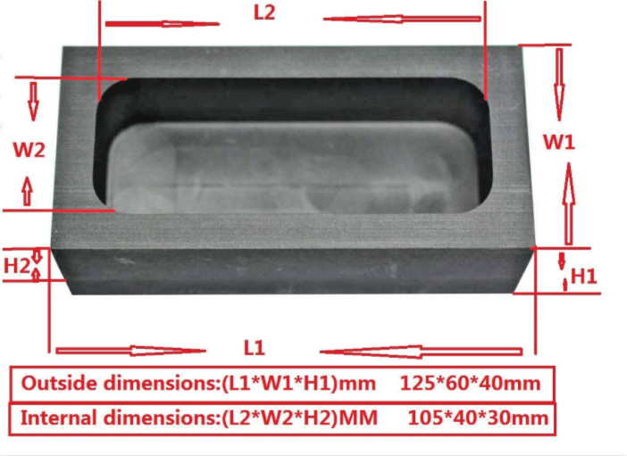 2KG Gold Silver Graphite Ingot Mold Mould Crucible Melting Casting Refining 2KG Gold Silver Graphite Ingot Mold Mould Crucible Melting Casting Refining